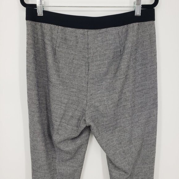 3/$25 Talbots Glen Plaid Pull On Soho Skinny Leggings Pants 10 High Rise Black - Picture 11 of 12